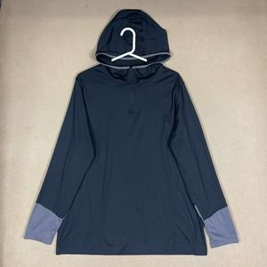 Under Armour Hoodie Adult 2XL Black 1/4 Zip Sweatshirt Long Sleeve Jumper Womens